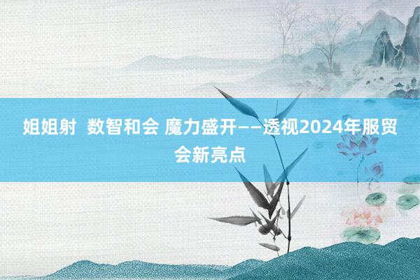 姐姐射  数智和会 魔力盛开——透视2024年服贸会新亮点