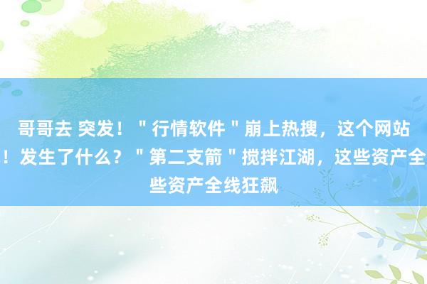 哥哥去 突发！＂行情软件＂崩上热搜，这个网站也坍弛！发生了什么？＂第二支箭＂搅拌江湖，这些资产全线狂飙