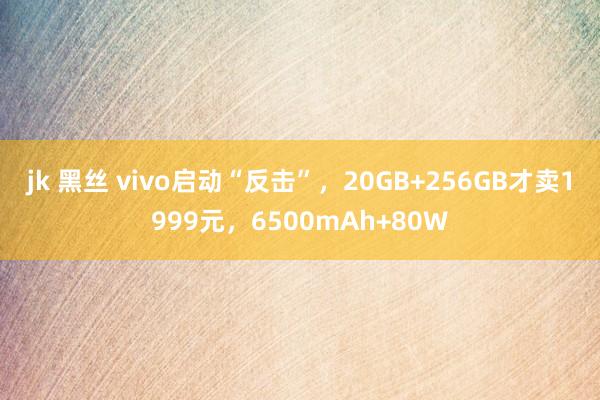 jk 黑丝 vivo启动“反击”，20GB+256GB才卖1999元，6500mAh+80W