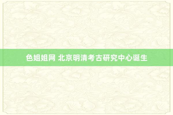 色姐姐网 北京明清考古研究中心诞生