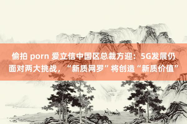 偷拍 porn 爱立信中国区总裁方迎：5G发展仍面对两大挑战，“新质网罗”将创造“新质价值”