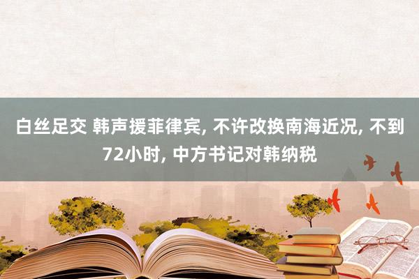 白丝足交 韩声援菲律宾， 不许改换南海近况， 不到72小时， 中方书记对韩纳税