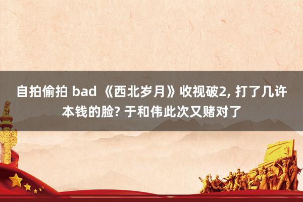 自拍偷拍 bad 《西北岁月》收视破2， 打了几许本钱的脸? 于和伟此次又赌对了