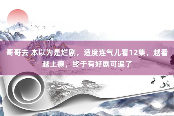 哥哥去 本以为是烂剧，适度连气儿看12集，越看越上瘾，终于有好剧可追了