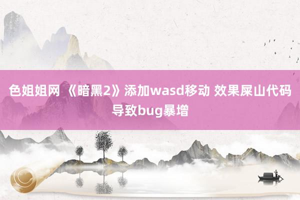 色姐姐网 《暗黑2》添加wasd移动 效果屎山代码导致bug暴增