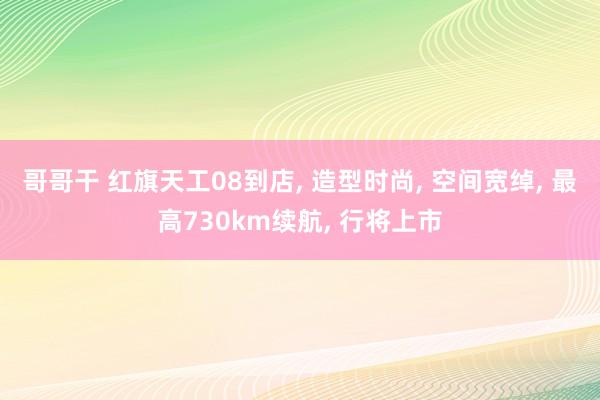 哥哥干 红旗天工08到店， 造型时尚， 空间宽绰， 最高730km续航， 行将上市