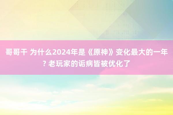 哥哥干 为什么2024年是《原神》变化最大的一年? 老玩家的诟病皆被优化了