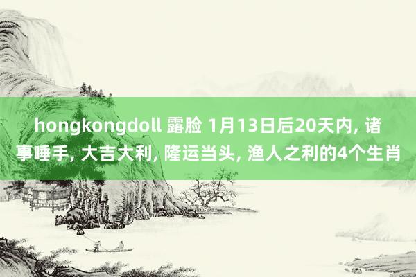 hongkongdoll 露脸 1月13日后20天内， 诸事唾手， 大吉大利， 隆运当头， 渔人之利的4个生肖